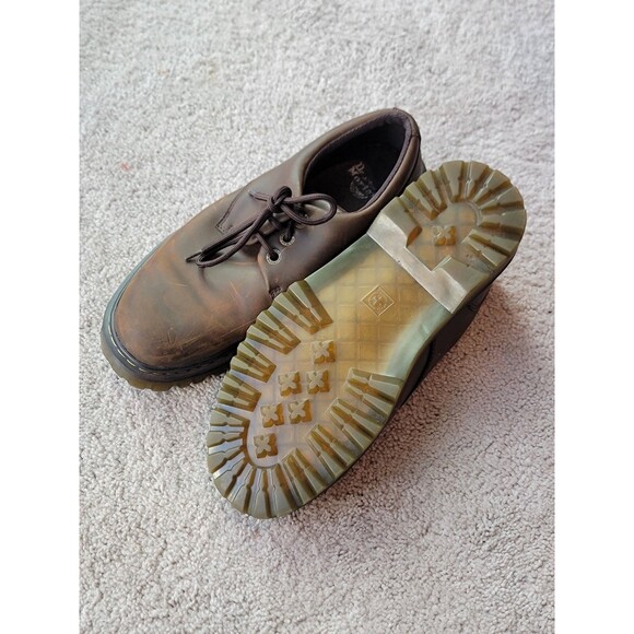 Dr MARTENS KENT Derby Shoe Brown Leather Casual Oxford US Size 10 UK 9 0015 - Picture 3 of 8